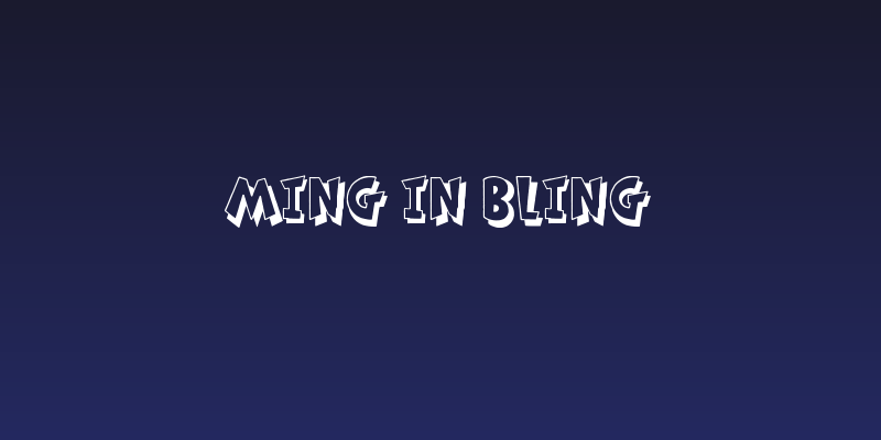 Ming in Bling Social Header