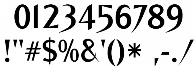 Ming Font OTHER CHARS