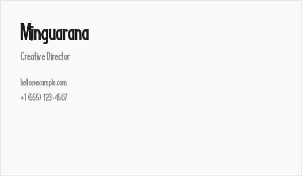 Minguarana Business Card