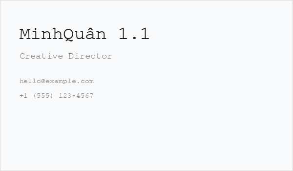MinhQuân 1.1 Business Card