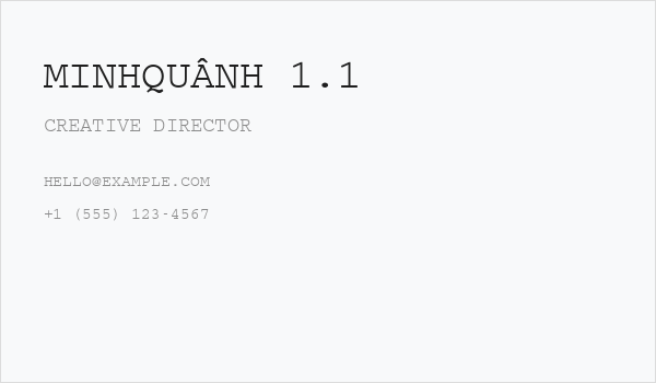 MinhQuânH 1.1 Business Card