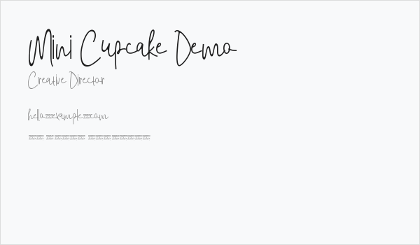 Mini Cupcake Demo Business Card