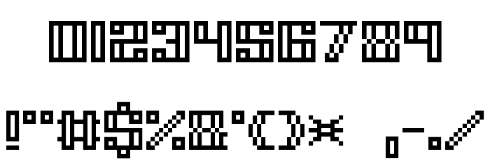 Mini Kaliber O TT -BRK- Font OTHER CHARS