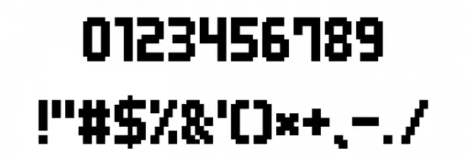 Mini Pixel-7 Polices AUTRES CHARS