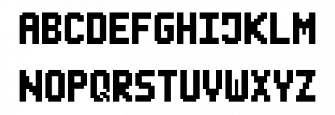 Mini Pixel-7 Schriftart Groß