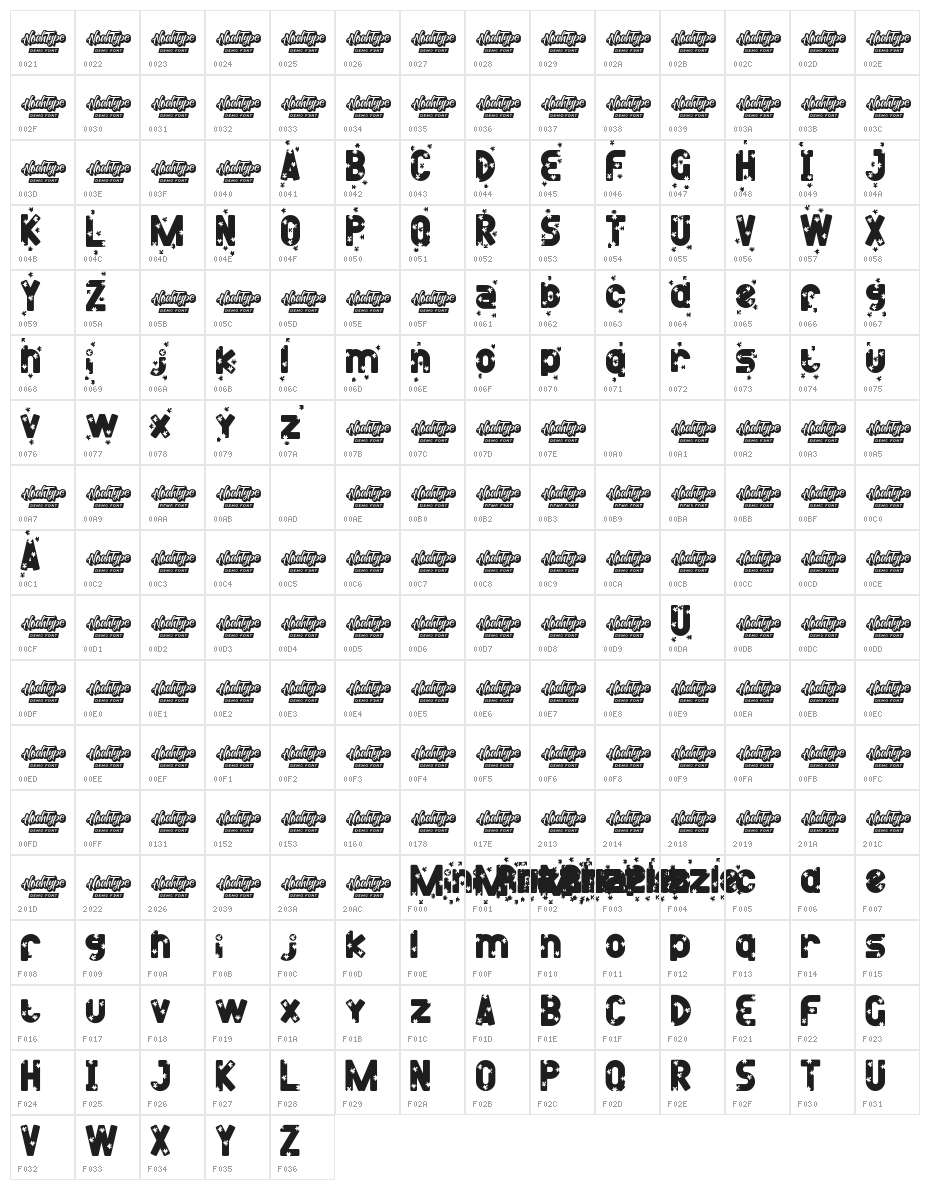 Mini Puzzle Demo Character Map