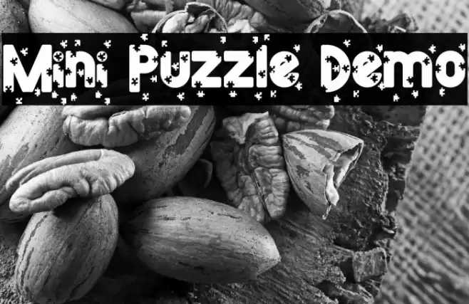Mini Puzzle Demo Font examples