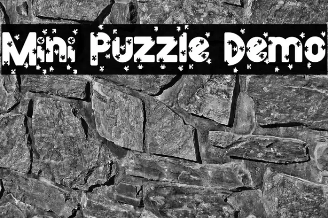 Mini Puzzle Demo Font examples