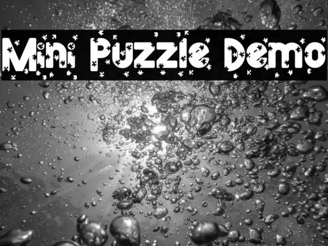 Mini Puzzle Demo Font examples