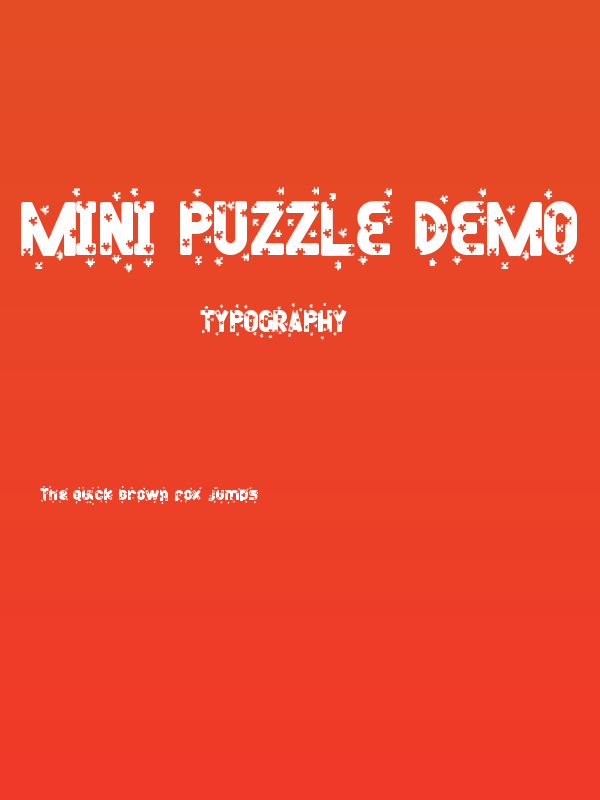 Mini Puzzle Demo Poster