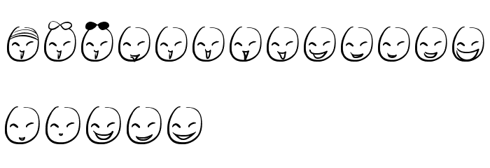 Mini Smile Font LOWERCASE