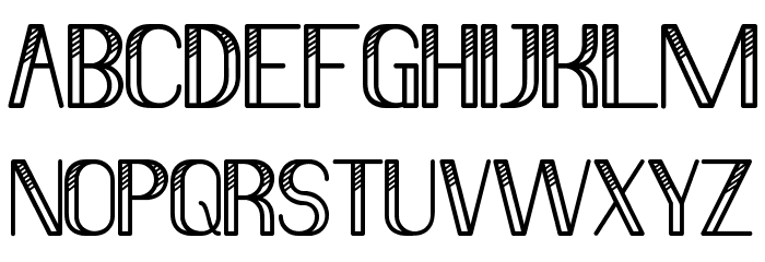 Mini Striped Demo Font LOWERCASE