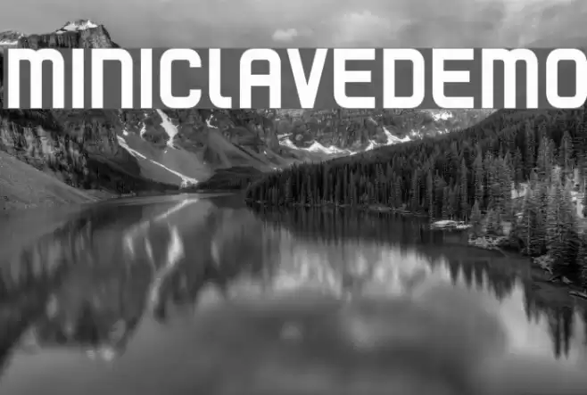 Mini clave DEMO Font examples