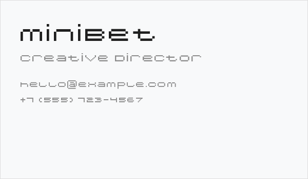 MiniBet Business Card