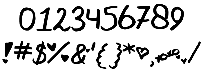 MiniHeartFont Font OTHER CHARS