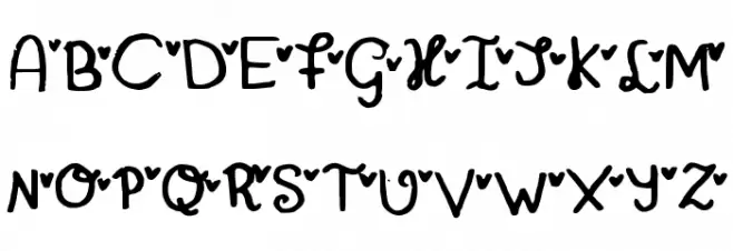 MiniHeartFont Fonte MAIÚSCULAS