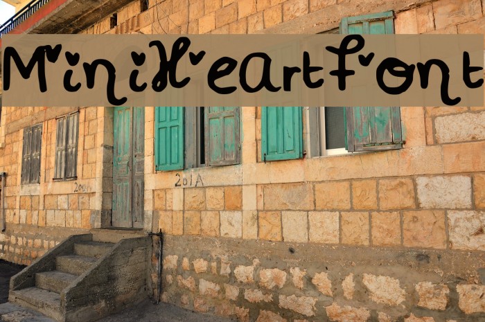 MiniHeartFont Font examples