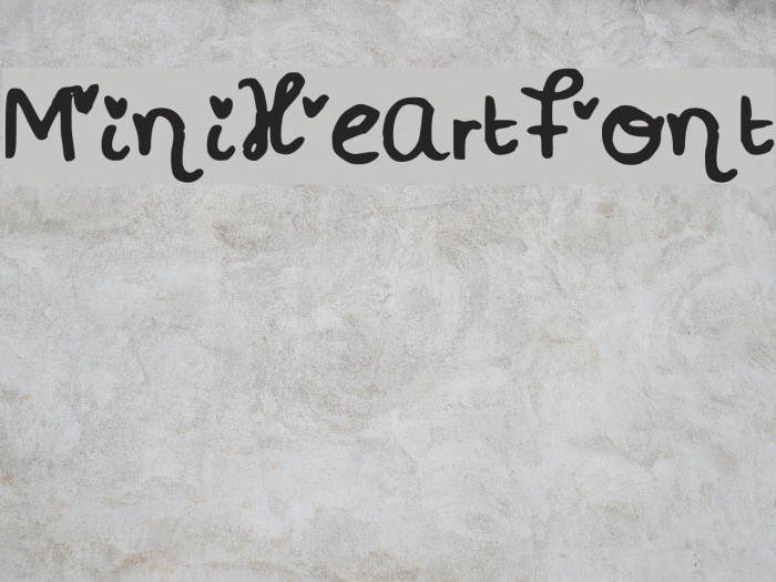 MiniHeartFont Font examples