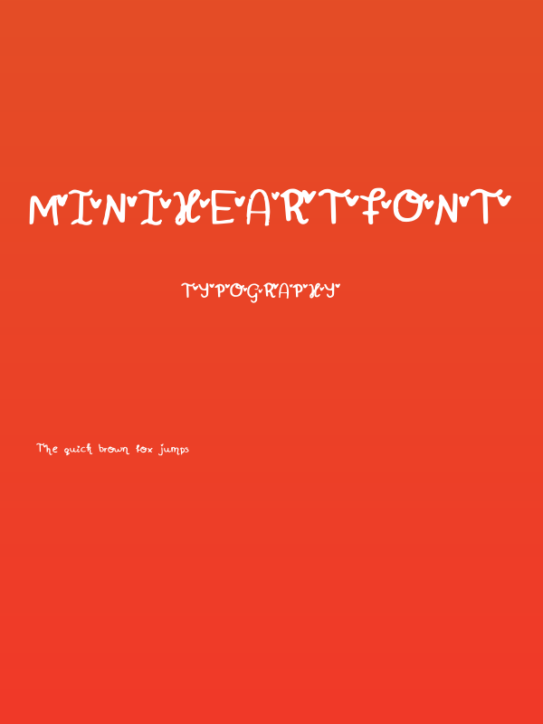 MiniHeartFont Poster