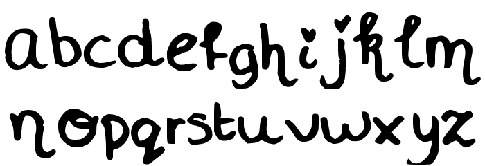 MiniHeartFont Font LOWERCASE