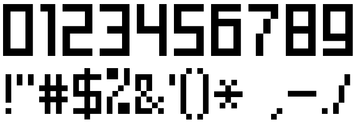 MiniLine2 Font OTHER CHARS