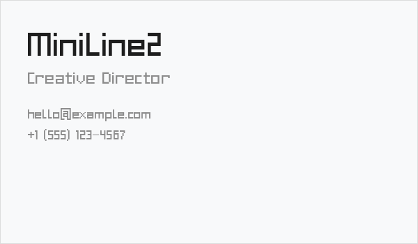MiniLine2 Business Card