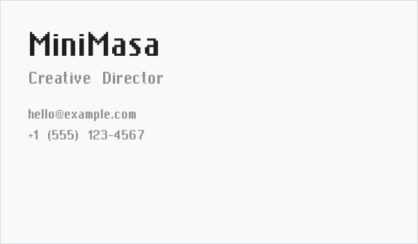 MiniMasa Business Card
