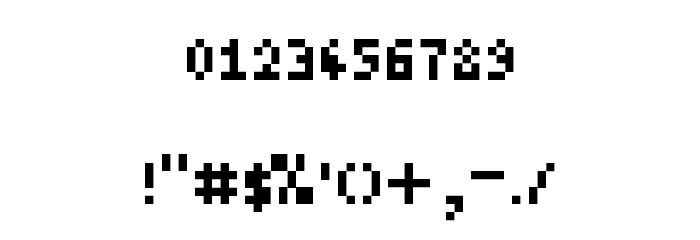 MiniPower Font OTHER CHARS