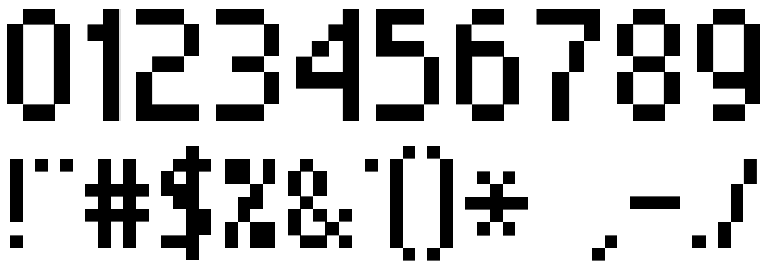 MiniSet2 Font OTHER CHARS
