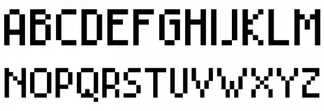 MiniSet2 フォント 大文字