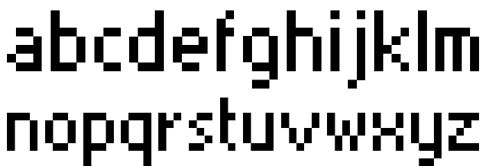 MiniSet2 Font LOWERCASE