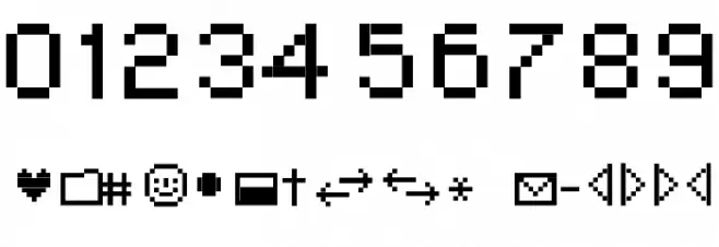 MiniStrzalki Font OTHER CHARS