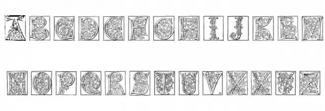 Miniature-Caps Font Litere mari