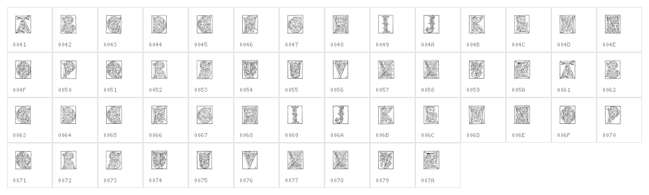 Miniature-Caps Character Map