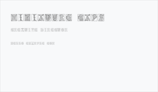 Miniature-Caps Business Card