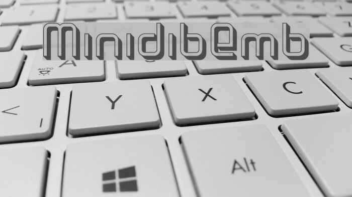 MinidibEmb Font examples