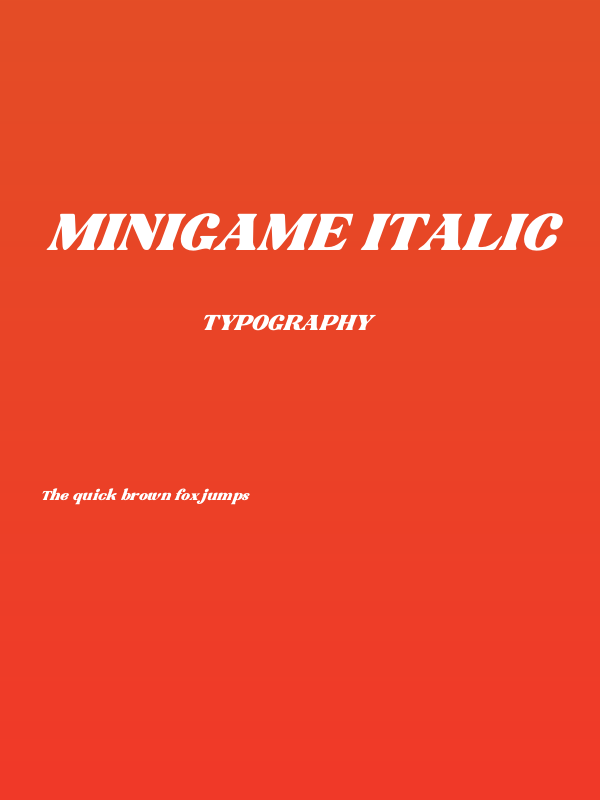 Minigame Italic Poster