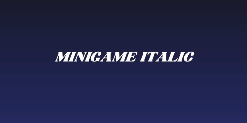 Minigame Italic Social Header