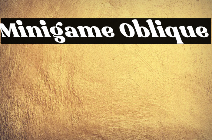 Minigame Oblique Example 3