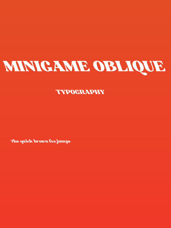 Minigame Oblique Poster