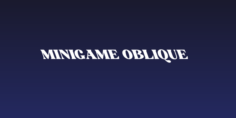 Minigame Oblique Social Header