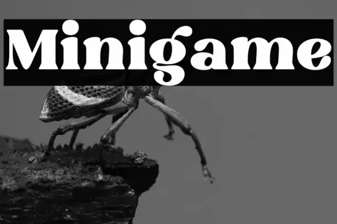 Minigame Font examples