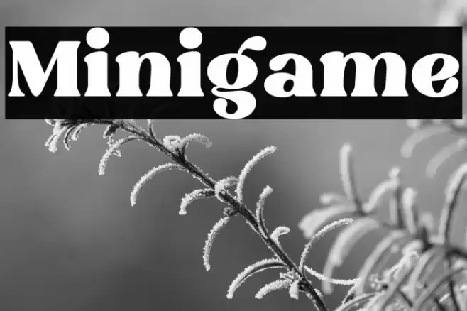 Minigame Font examples