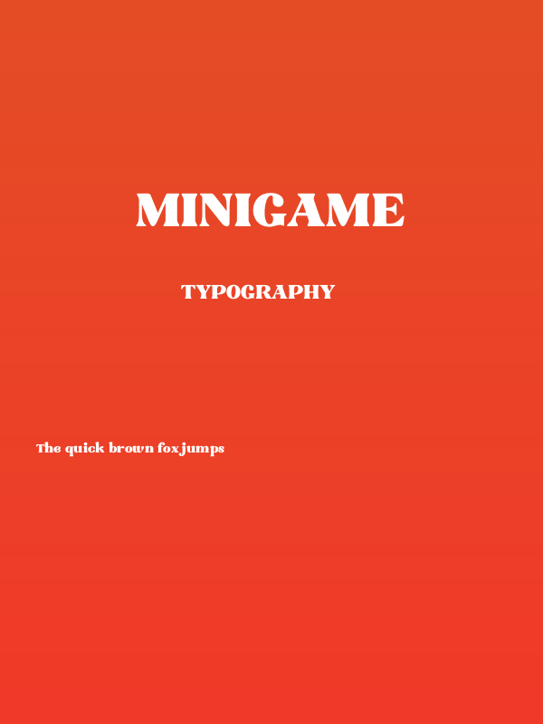Minigame Poster