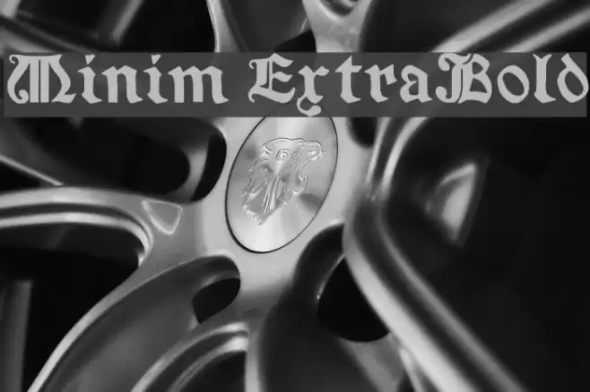 Minim ExtraBold फ़ॉन्ट examples