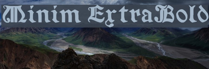 Minim ExtraBold Font examples