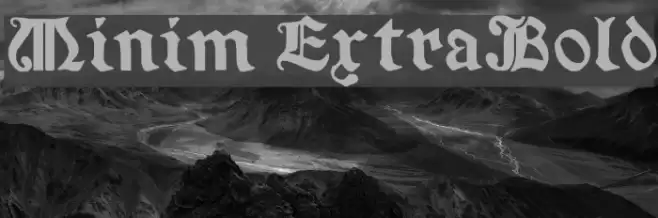 Minim ExtraBold फ़ॉन्ट examples