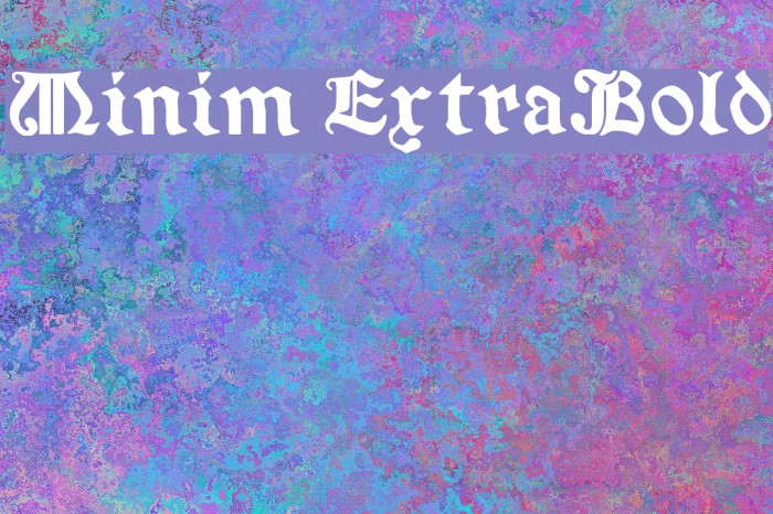 Minim ExtraBold Font examples