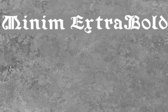 Minim ExtraBold फ़ॉन्ट examples