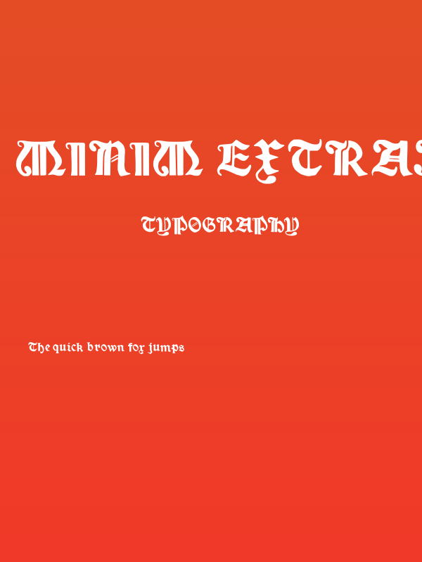 Minim ExtraBold Poster